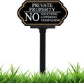 Private Property No Trespassing Sign by DXSIGN