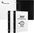 Tashkummy 360° Pivotable 3 Ring Binder, Upgraded Foldable Binders 1 inch 2 Pack by 360%C2%B0PivotableBinderNotebook