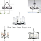 Sunwo Glass Shade Straight Cylinder Glass Lamp Shade Replacement - Image 3