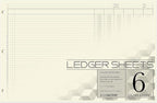 BookFactory Ledger Sheets/Large 6 Column Accounting Ledger Columnar Loose Leaf by BookFactory