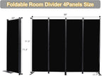 CHOSENM Room Divider, 4 Panel Folding Privacy Screens - Image 2