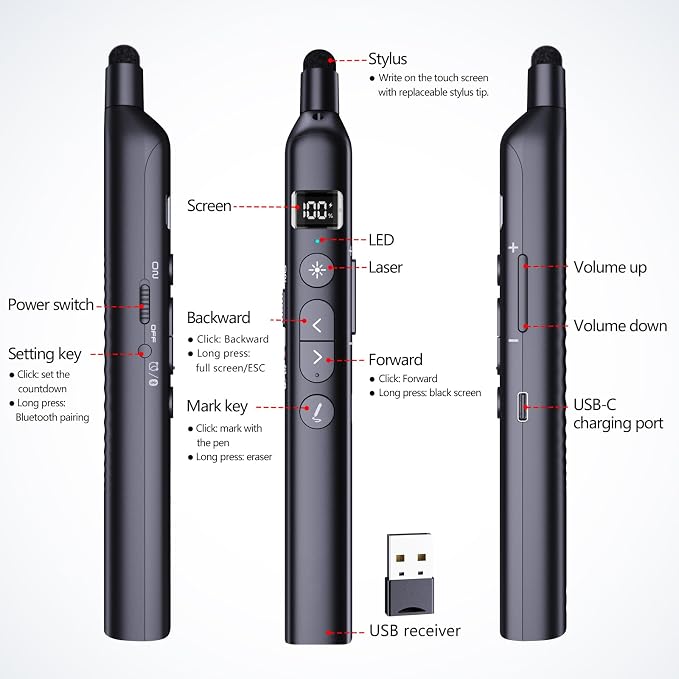 Norwii N21 Bluetooth Presentation Clicker - Image 10