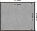 Amanti Art Grey Framed Magnetic Board 43x51 Oversize Vision Board - Image 4