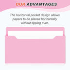Feifeiya Magnetic Pocket File Holder Large File Folder Organizer Paper Mail - Image 3