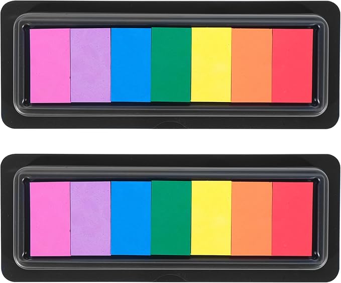 CraftyManor 7 Rainbow Colors Washable Stamp Pad by CraftyManor