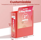 SUNEE 3 Ring Binder 2 Inch 1 Pack - Image 7