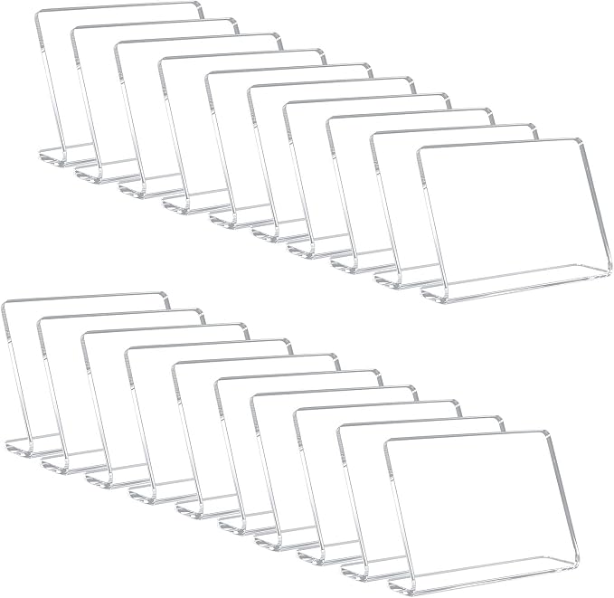 20 Pack Acrylic Mini Chalkboard Signs by AITEE