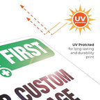 Custom Safety First Sign, OSHA Sign, 10x7 Inches, 4 Mil Vinyl Decal Stickers - Image 6
