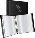 Uquelic 50-Pocket Binder with Plastic Sleeves by Uquelic