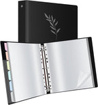 Uquelic 50-Pocket Binder with Plastic Sleeves by Uquelic