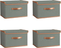 Tuza 4 Pack Storage Bins with Lids, Collapsible Closet Organizer Container by TidySpaceSoftlyStyled