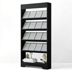 LHIUGE 5-Layer Brochure Display Rack, Freestanding Wooden Magazine Rack by LHIUGE