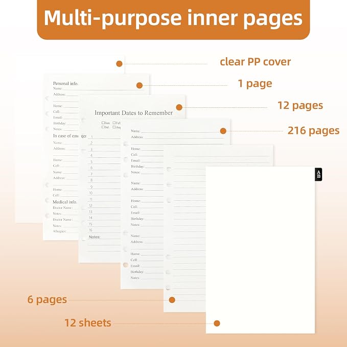Refillable Address Book Binder - Image 4