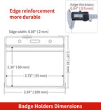 Turxayox 100 Pack Horizontal Clear ID Badge Holder, Plastic Name Badge Holders - Image 3