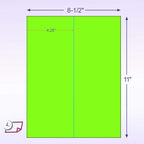 8-1/2 x 11" Neon Color High Light Fluorescent Labels - Image 2