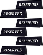 6 Pieces Plastic Reserved Table Sign by Gvhntk