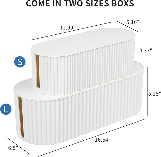 FABROK 2 Pack Cable Management Box, Cord Organizer Box - Image 2
