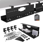 Under Desk Cable Management Tray no Drill – Wire Management by UltimateSetup