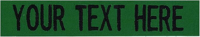 Custom Uniform Name Tapes Solid Colors. Kelly Green Fabric, 4 Inch Sew on by NORTHERNSAFARI