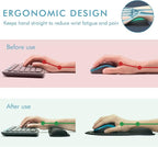 VAGAU Premium Keyboard Wrist Rest and Mouse Pad Wrist Support, Ergonomic Memory - Image 3