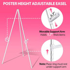 VAIIGO 63" White Easel Stand for Wedding Sign Poster Display Easel Folding Art - Image 4