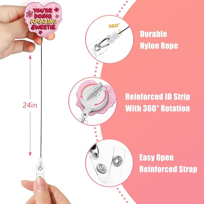 Aoryalps Retractable Badge Reel Holder Retractable - Image 5