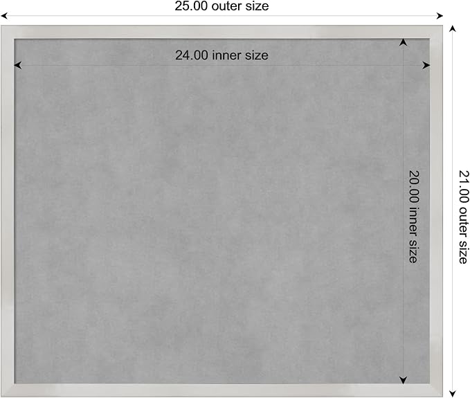 Amanti Art Silver Framed Magnetic Board 21x25 Medium Vision Board - Image 3