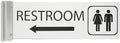 ALPHA DOG SIGNS Corridor Projecting Hallway Bathroom Sign, Left Arrow, by AlphaDog