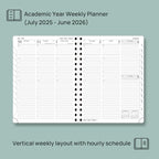 POPRUN Planner 2025-2026 Academic Weekly Calendar - Image 3