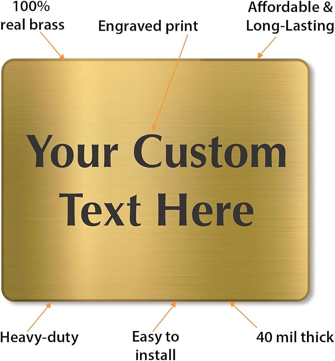 SmartSign Custom Brass Sign - Image 4