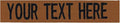 Custom Uniform Name Tapes Solid Color. Rusty Brown Fabric, 4 Inch Hook Fastener by NORTHERNSAFARI