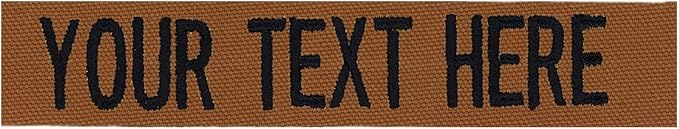 Custom Uniform Name Tapes Solid Colors. Rusty Brown Fabric, 4 Inch Sew on by NORTHERNSAFARI
