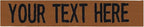 Custom Uniform Name Tapes Solid Colors. Rusty Brown Fabric, 3.5 Inch Hook by NORTHERNSAFARI