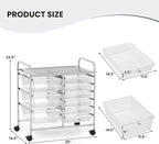 GOFLAME 9-Drawer Rolling Storage Cart, Mobile Utility Cart - Image 3