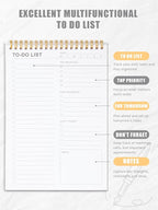To Do List Notepad for Work, Productivity & Goal Setting, Undated Spiral Daily - Image 2