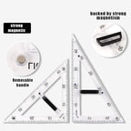 Magnetic Geometry Tool, Protractor, Triangle Rulers Easy Attachment Blackboard - Image 5