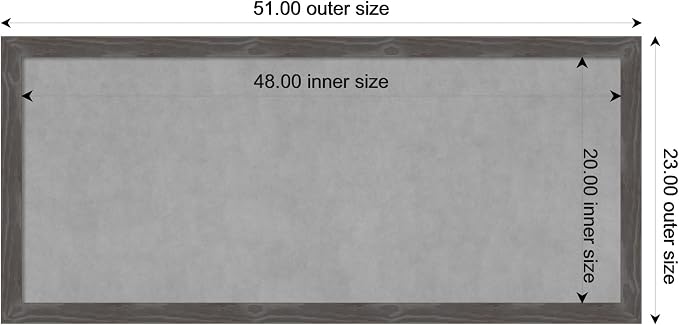 Amanti Art Grey Framed Magnetic Board 23x51 Oversize Vision Board - Image 3