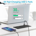 Recessed Power Strip with PD 30W Fast Charging, Conference Desk Flush Mount - Image 4