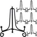 HENABLE 6PCS Premium Black Iron Plate Stands by HENABLE