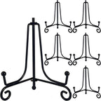 HENABLE 6PCS Premium Black Iron Plate Stands by HENABLE