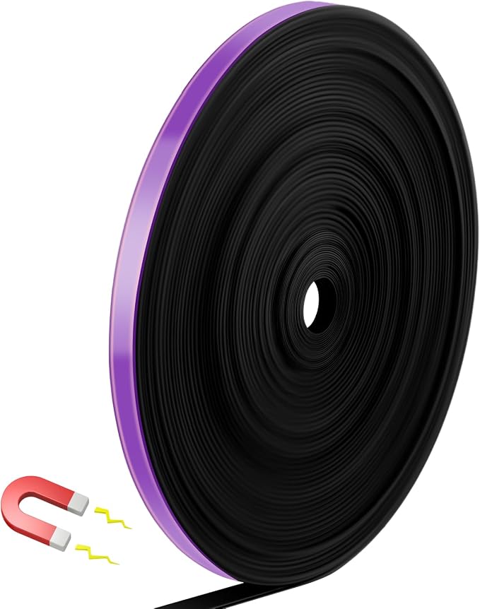 AmazingSpark Magnetic Tape Roll Thin Strips, 0.39 Inch x 66 Feet Magnetic Board by Unknown