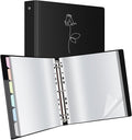 Uquelic 50-Pocket Binder with Plastic Sleeves by Uquelic