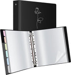 Uquelic 50-Pocket Binder with Plastic Sleeves by Uquelic