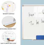 DEVELOP Grey Felt Bulletin & Magnetic Dry Erase Combo Board, 36 x 24 Inch - Image 4