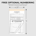 Custom 4.25" x 7" Carbonless NCR Books in 2-Part Duplicate Invoices, Work Orders - Image 4