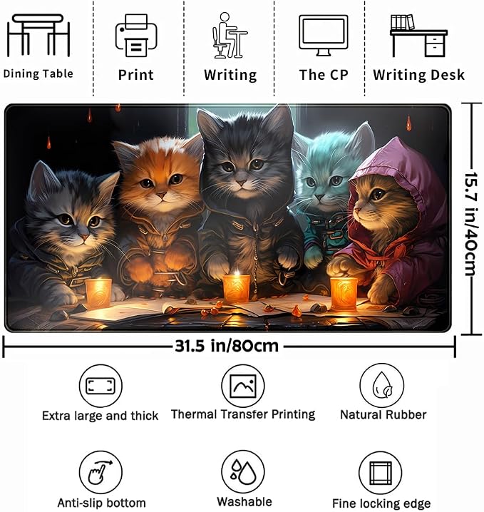 Commander Roleplay Desk Pad Mat Role Gaming XXL Big Mouse Pad Gaming Tabletop - Image 3