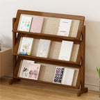 3-Tier Magazine Rack, Floor-Standing Magazine Holder, Bamboo Newspaper Stand - Image 9