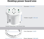 Desktop Power Grommet 3-inch Hole, 40W Total Fast Charging Station, 2 PD 20W - Image 5