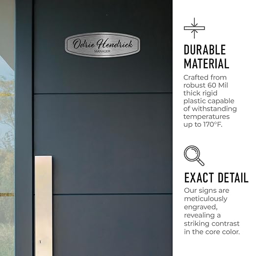 Custom Wall or Door Sign, Personalized Round Plaque Engraved Message - Image 3