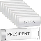 Therwen 12 Pcs Aluminum Office Name Plate Holder by Therwen